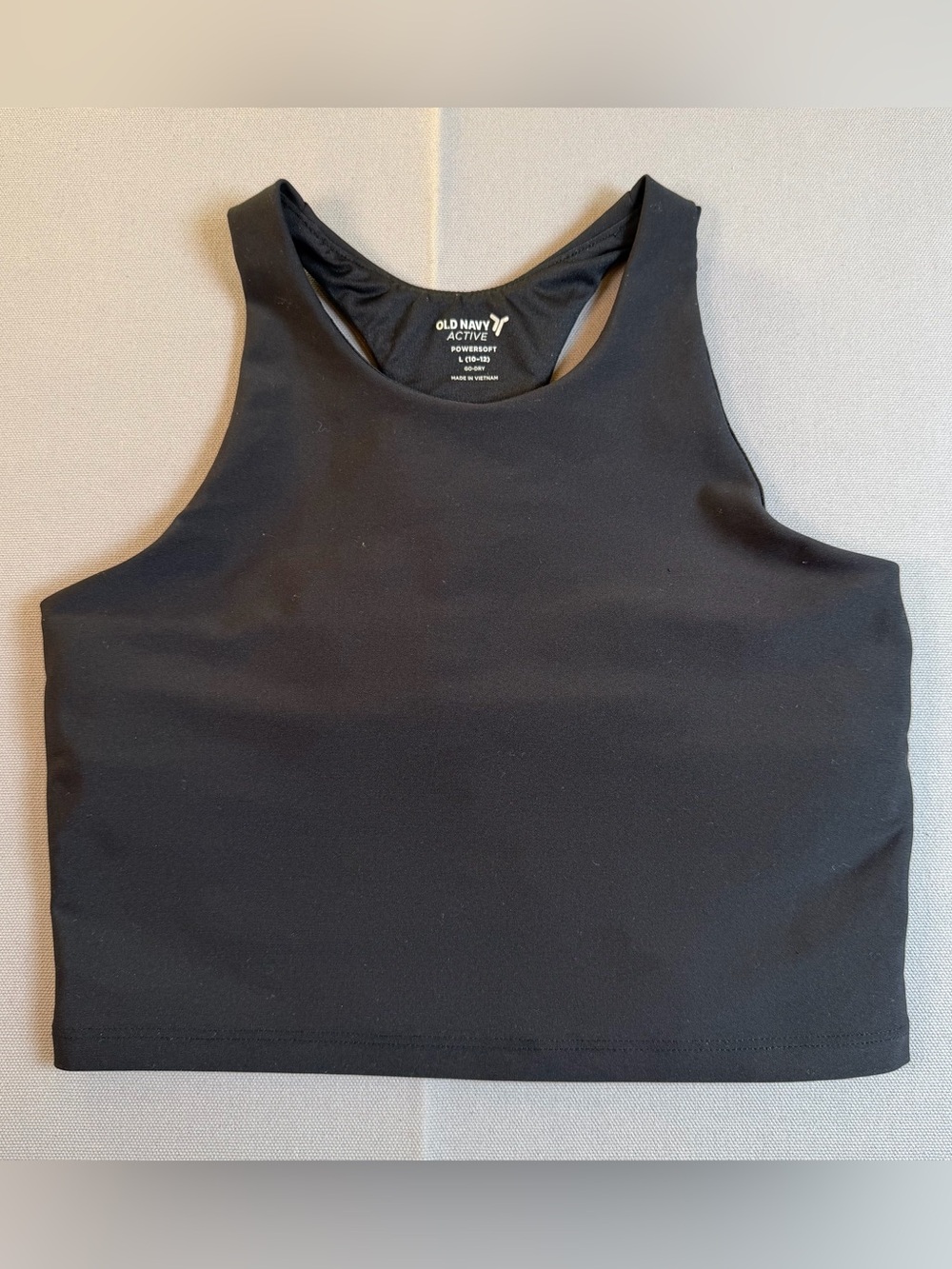 Old Navy Youth szL (10-12) Active Powersoft Go Dry Black Workout Bra CroppedTank